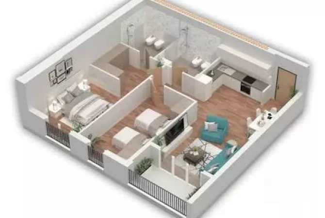 Shtepi me qera 2+1 ne Tirane - 450 Euro