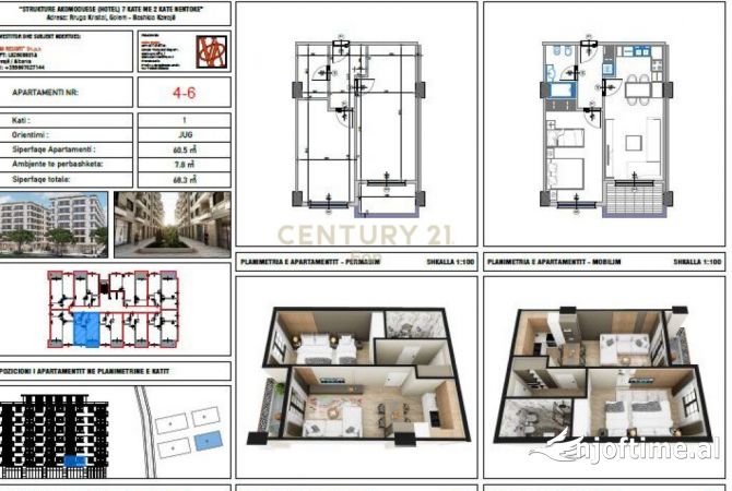 Shtepi ne shitje Apartament ne Durres, 1+1, Mobilimi Bosh, pa mobiluar, Pagesa 88,790  Euro.