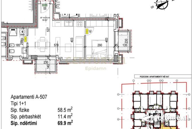 Shtepi ne shitje 1+1 ne Durres - 132,810 Euro