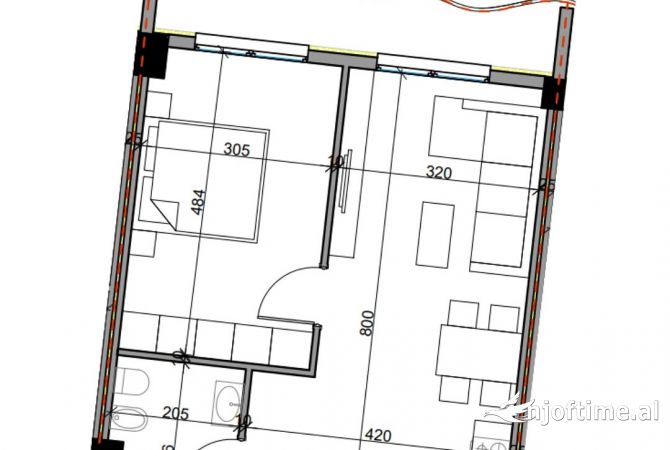 Shitet apartament 1+1 rezidenca Aluna