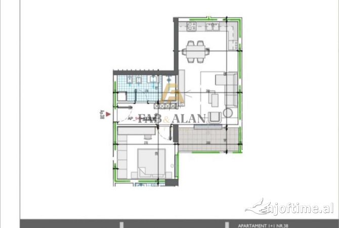 Shtepi ne shitje 1+1 ne Tirane - 73,000 Euro