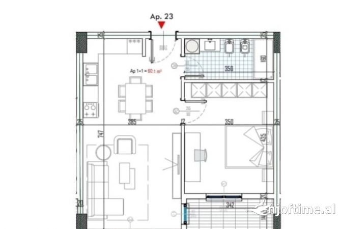 Shtepi ne shitje 1+1 ne Tirane - 64,600 Euro