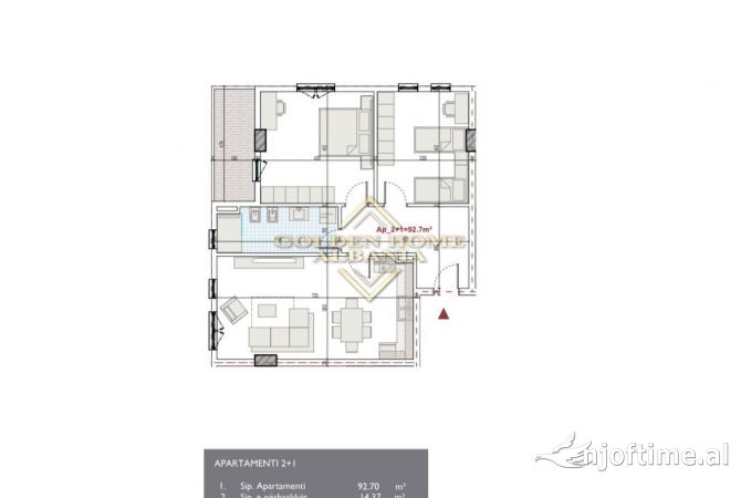 Shtepi ne shitje 2+1 ne Tirane - 112,423 Euro