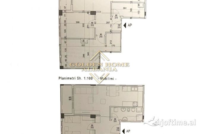 Shtepi ne shitje Apartament ne Tirane, 2+1, Mobilimi Bosh, pa mobiluar, Pagesa 169,290  Euro.