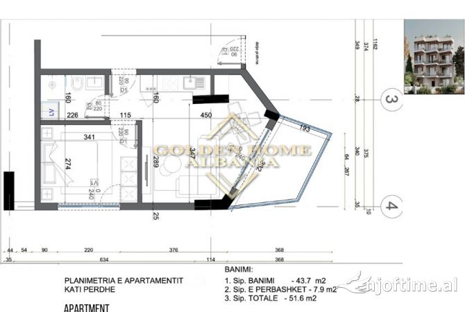 Shtepi ne shitje 1+1 ne Sarande - 90,300 Euro