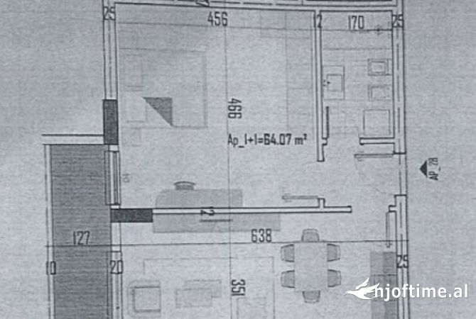 Shtepi ne shitje 1+1 ne Tirane - 53,000 Euro
