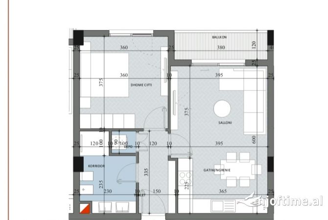 Shtepi ne shitje 1+1 ne Tirane - 84,000 Euro