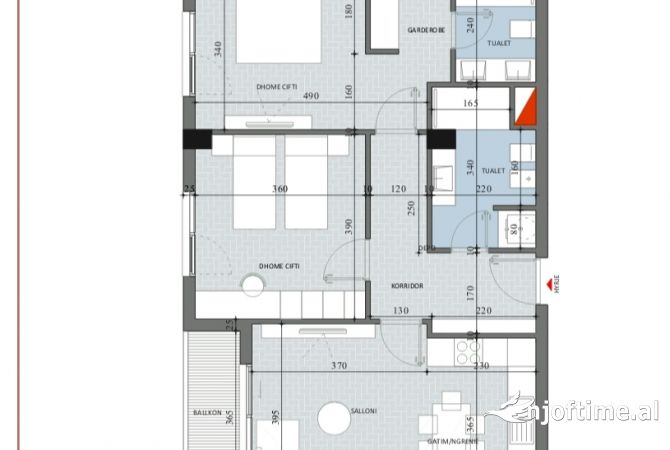 Shtepi ne shitje 2+1 ne Tirane - 124,500 Euro