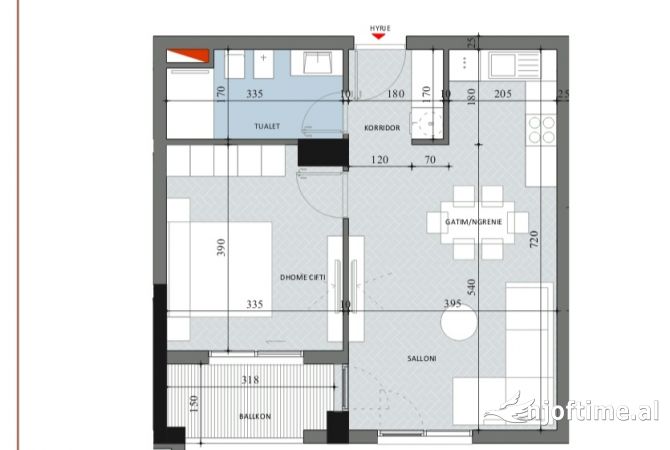 Shtepi ne shitje 1+1 ne Tirane - 81,600 Euro