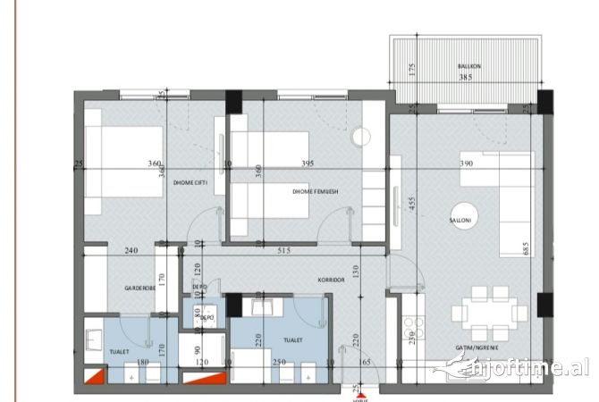 Shtepi ne shitje 2+1 ne Tirane - 134,400 Euro