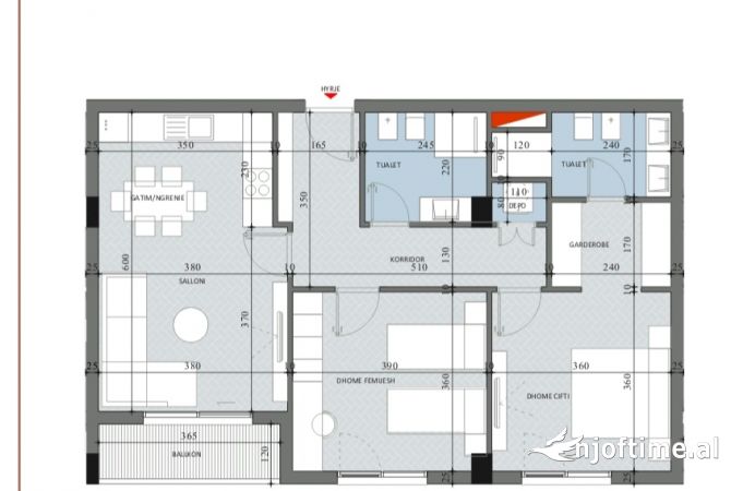 Shtepi ne shitje 2+1 ne Tirane - 124,800 Euro