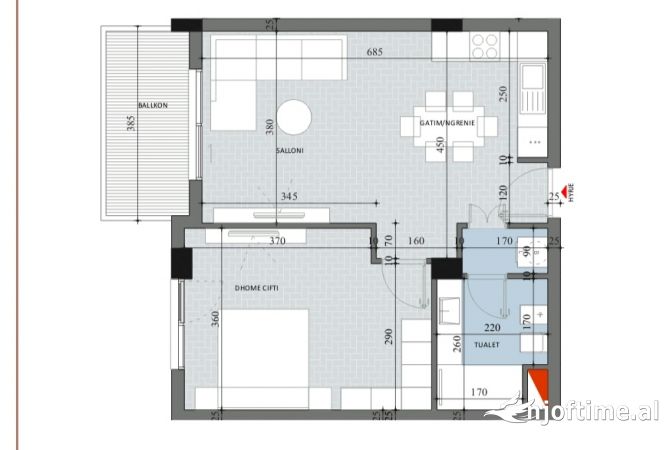 Casa in vendita 1+1 a Tirana - 90,000 Euro