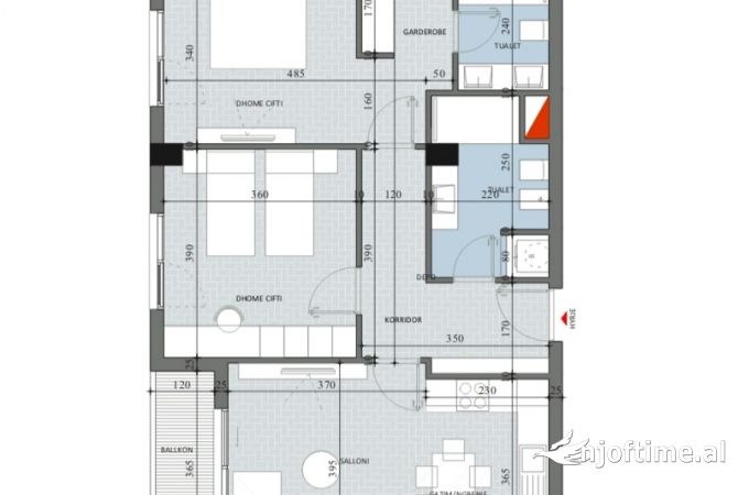 Shtepi ne shitje 2+1 ne Tirane - 124,800 Euro