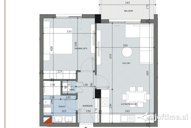 House for Sale 1+1 in Tirana - 91,200 Euro