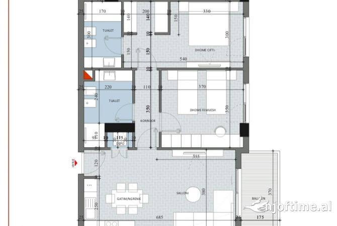 Shtepi ne shitje 2+1 ne Tirane - 121,200 Euro