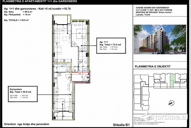 Shtepi ne shitje 1+1 ne Tirane - 190,240 Euro