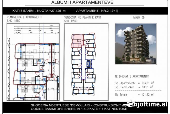 Shtepi ne shitje 2+1 ne Tirane - 115,140 Euro