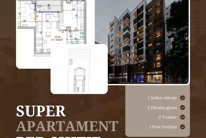 Casa in vendita 2+1 a Tirana - 245,000 Euro