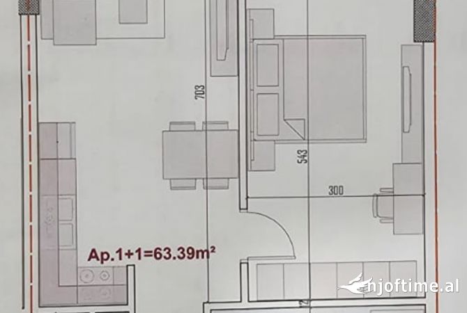 Shtepi ne shitje 1+1 ne Tirane - 68,000 Euro