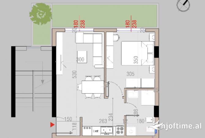 Shtepi ne shitje 1+1 ne Tirane - 89,000 Euro