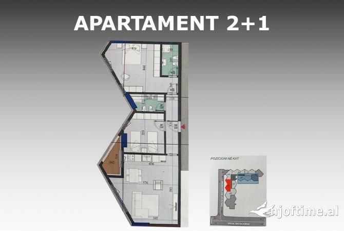 Shtepi ne shitje 2+1 ne Tirane - 197,200 Euro