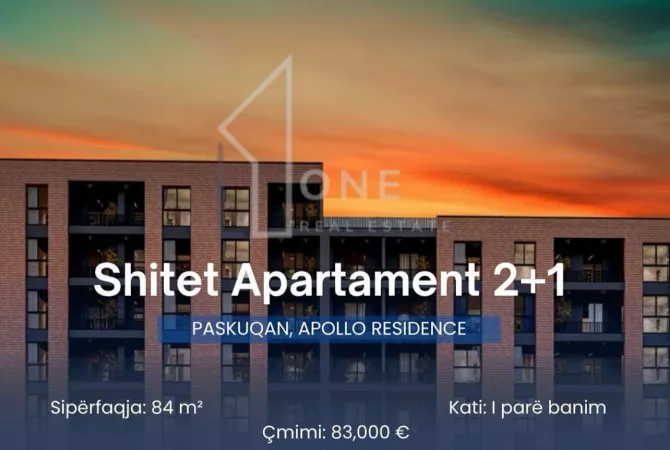 House for Sale 2+1 in Tirana - 83,000 Euro