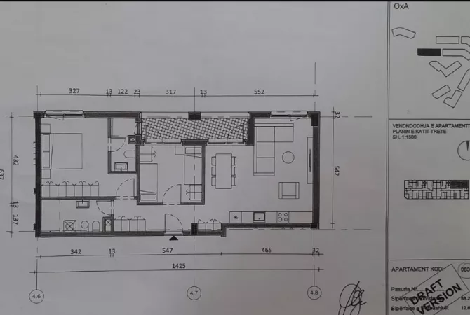 Shtepi ne shitje Apartament ne Tirane, 2+1, Mobilimi Bosh, pa mobiluar, Pagesa 150,000  Euro.