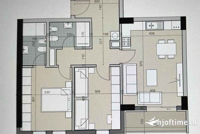 Shtepi ne shitje 2+1 ne Tirane - 105,200 Euro