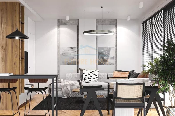 Shtepi me qera Apartament ne Tirane, 1+1, Mobilimi E mobiluar, Pagesa 1,300  Euro.