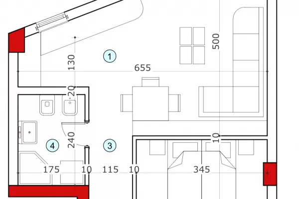 Shtepi ne shitje 1+1 ne Tirane - 94,250 Euro
