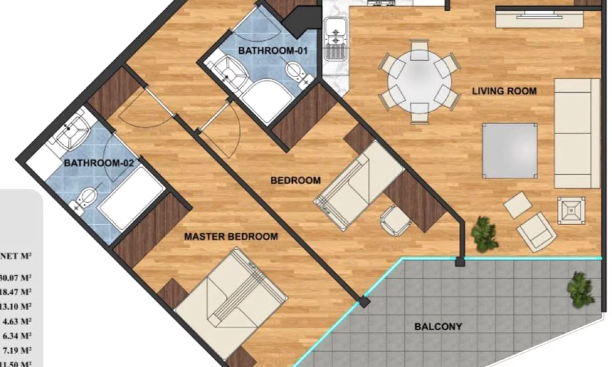 Apartment for sale in Tirana 2+1, Emty