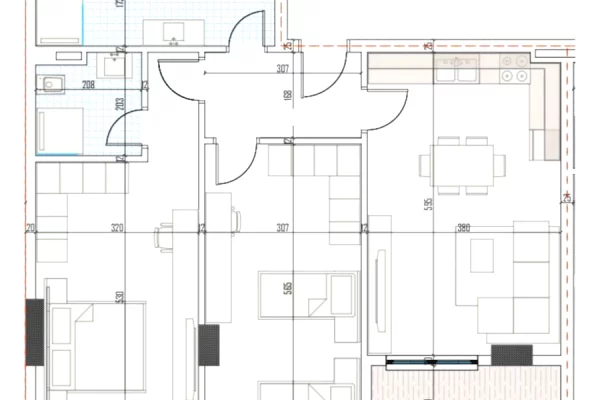 Apartament 2+1 per shitje ne Paskuqan. 