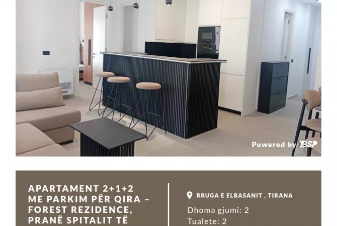 Casa in affitto 2+1 a Tirana - 1,350 Euro