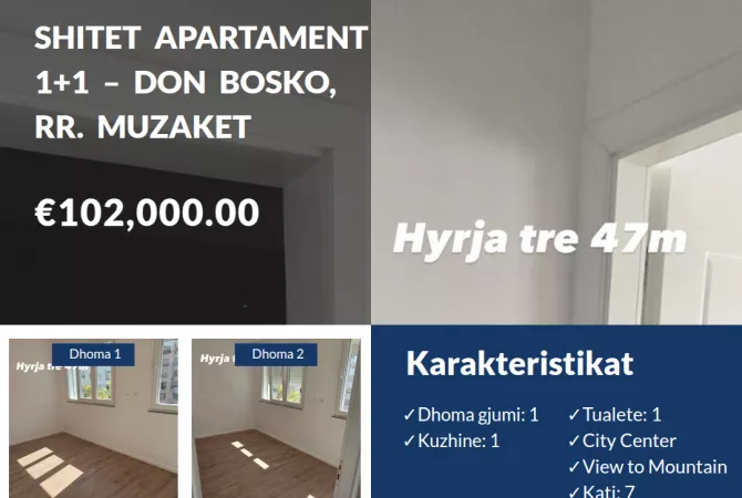 House for Sale 1+1 in Tirana - 102,000 Euro