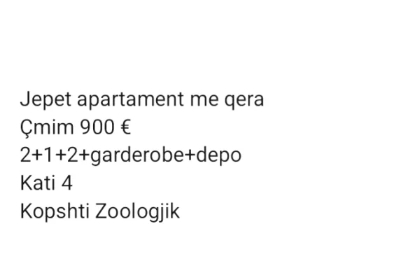Shtepi me qera 2+1 ne Tirane - 900 Euro