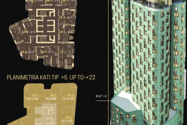 House for Sale 1+1 in Tirana - 210,000 Euro