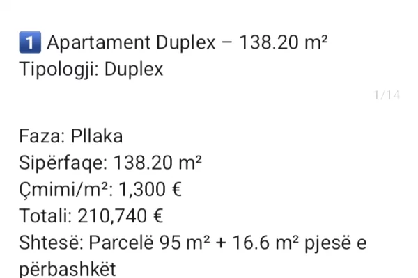 House for Sale 3+1 in Tirana - 210,740 Euro