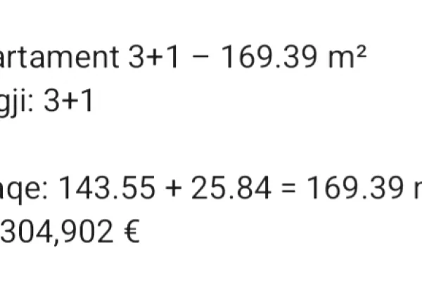 House for Sale 3+1 in Tirana - 304,902 Euro