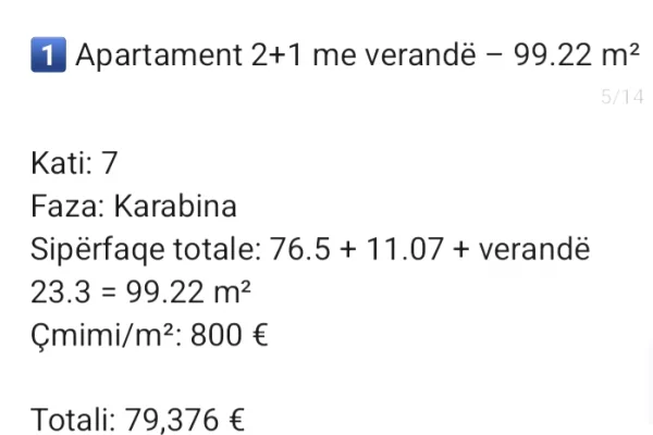 Shtepi ne shitje 2+1 ne Tirane - 79,736 Euro
