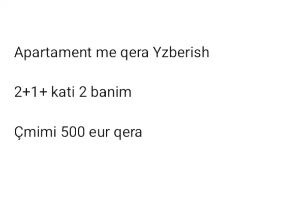 Shtepi me qera 2+1 ne Tirane - 500 Euro