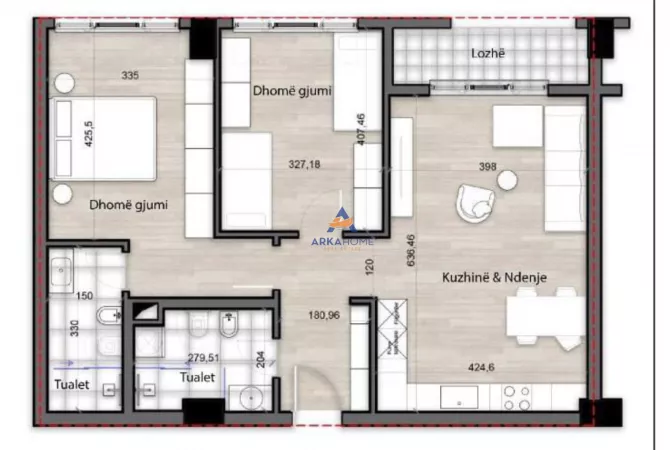 Shtepi ne shitje 2+1 ne Tirane - 169,125 Euro