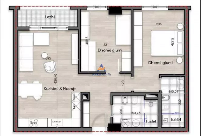 Shtepi ne shitje 2+1 ne Tirane - 169,410 Euro