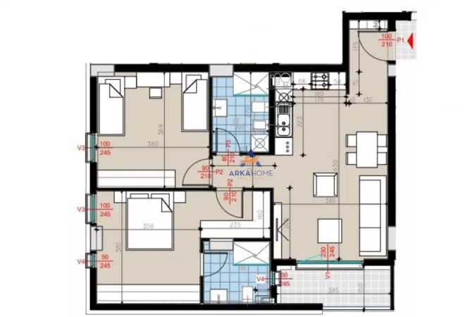 Shtepi ne shitje 2+1 ne Tirane - 390,920 Euro