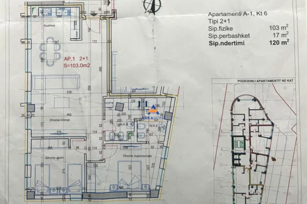 Shtepi ne shitje 2+1 ne Tirane - 192,000 Euro