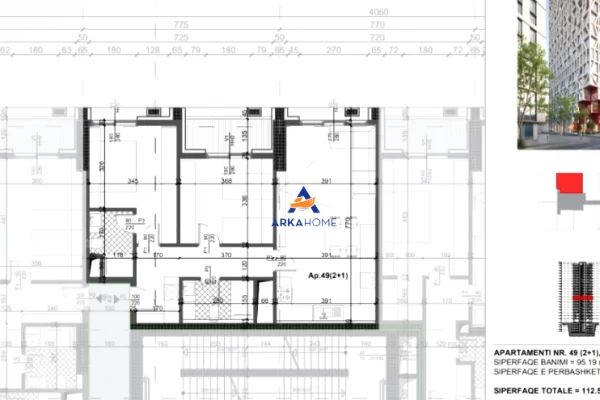 House for Sale 2+1 in Tirana - 247,500 Euro