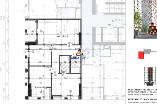 House for Sale 3+1 in Tirana - 274,120 Euro