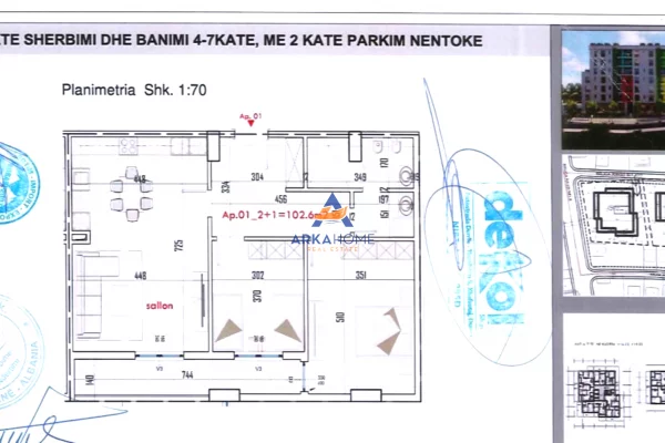 House for Sale 2+1 in Tirana - 112,100 Euro