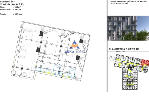 Shtepi ne shitje 2+1 ne Tirane - 206,800 Euro