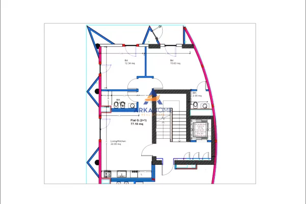 Shtepi me qera 2+1 ne Tirane - 1,500 Euro