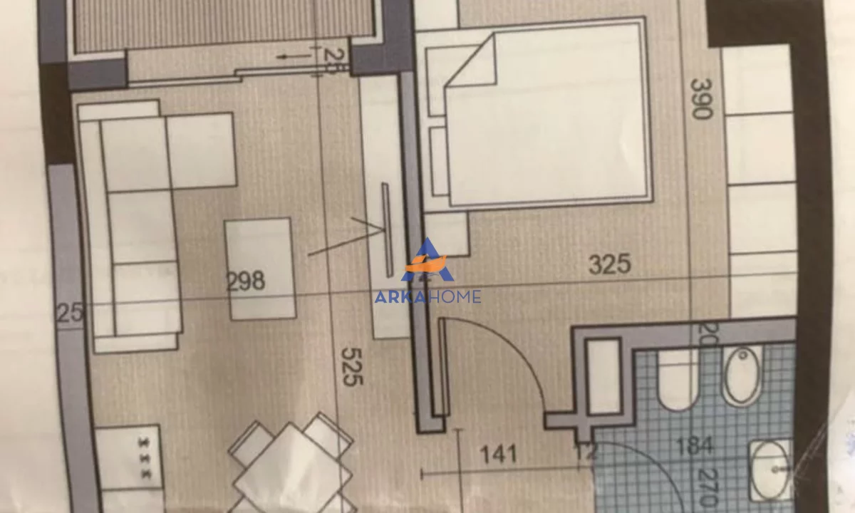 Shtepi ne shitje Apartament ne Tirane, 1+1, Mobilimi Bosh, pa mobiluar, Pagesa 66,000  Euro.